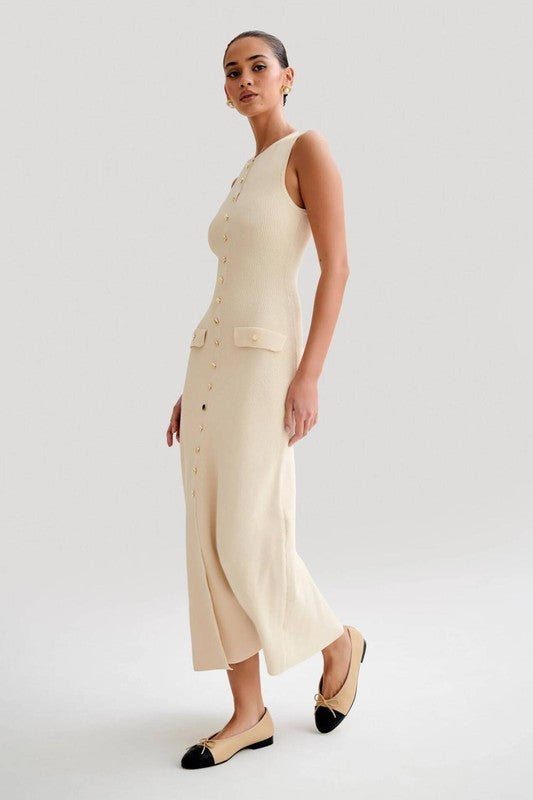 WOMEN LONG MAXI KNIT DRESS