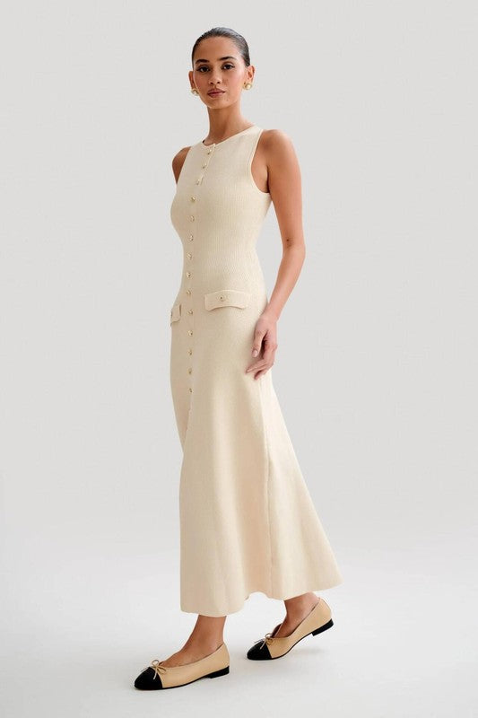 WOMEN LONG MAXI KNIT DRESS