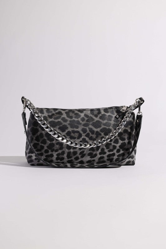 LEOPARD SADDLE SHOULDER BAG