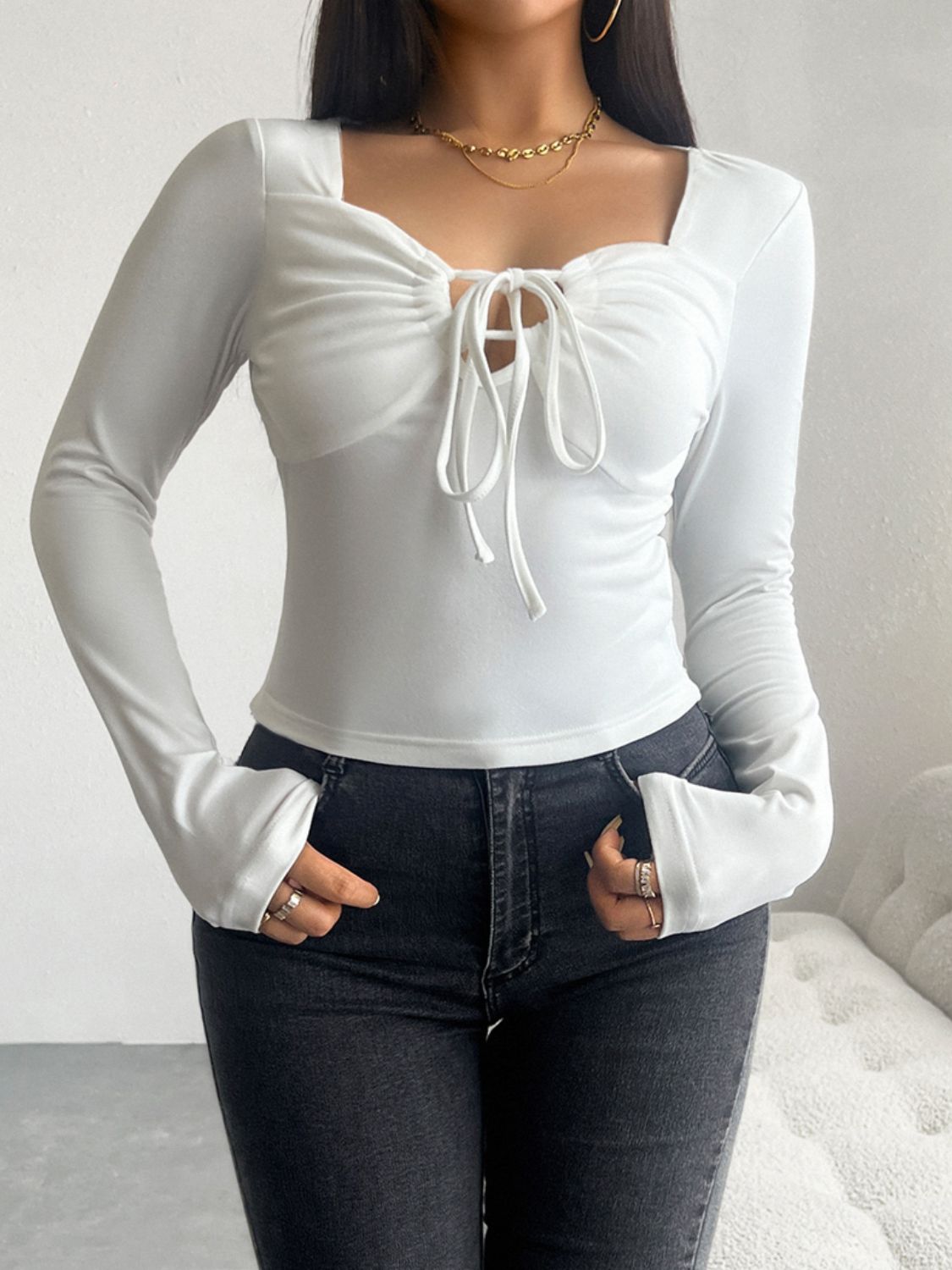 Tied Long Sleeve Tee