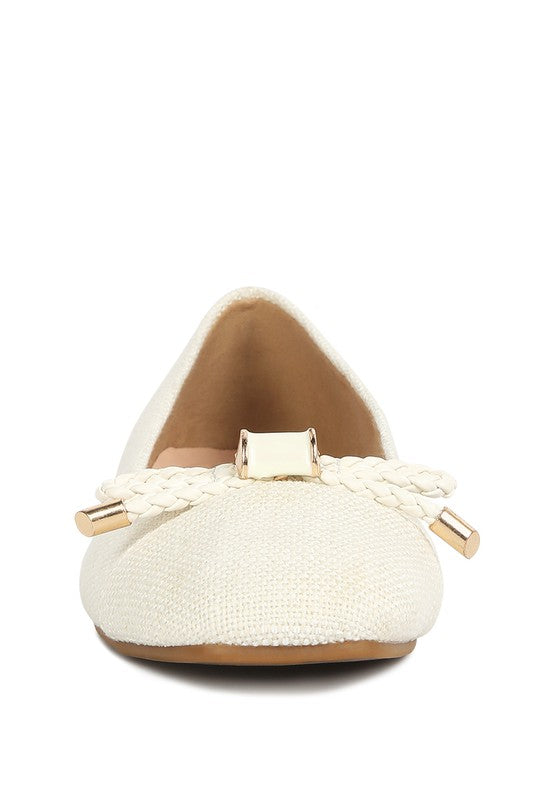 MOI Metallic Embellished Flat Ballerinas