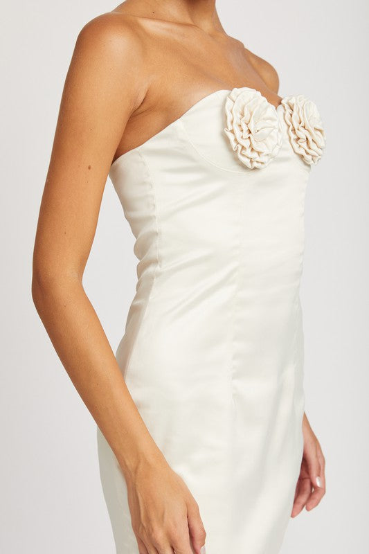 ROSETTE BUST MINI DRESS Verelle ROSETTE BUST MINI DRESS Verelle