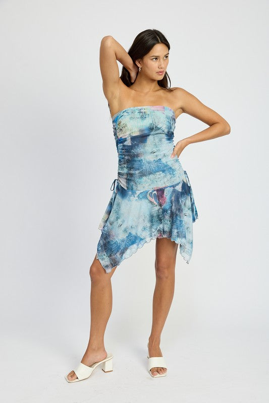 TIE DYE SHARKBITE TUBE DRESS