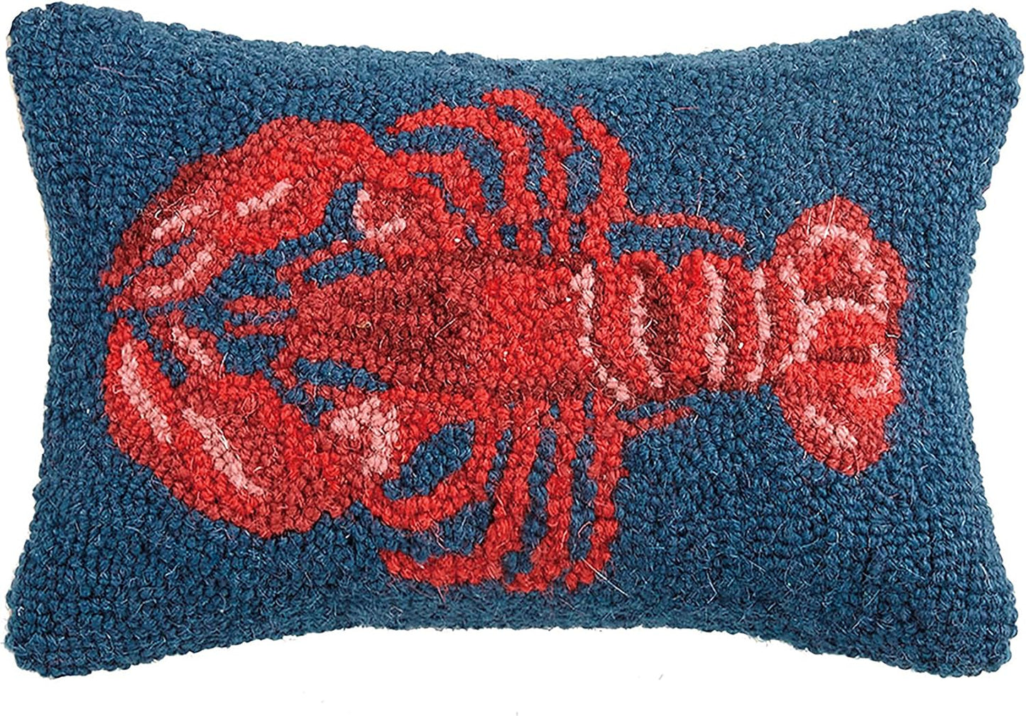 Hand-Hooked Wool Lobster 8X12 Throw Pillow