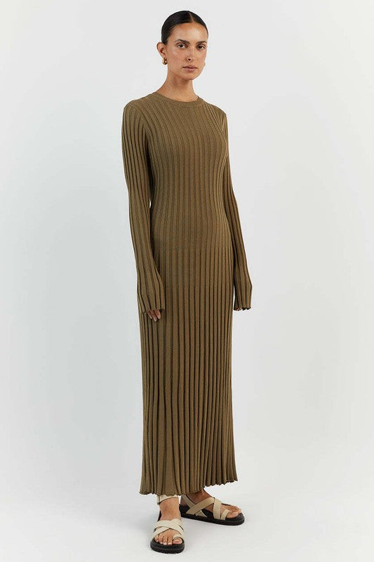 WOMAN'S KNITWEAR LONG MAXI DRESS