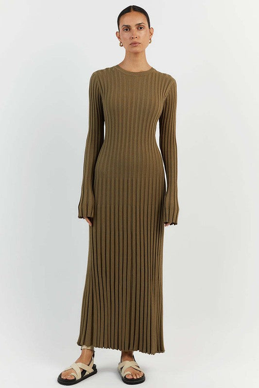 WOMAN'S KNITWEAR LONG MAXI DRESS