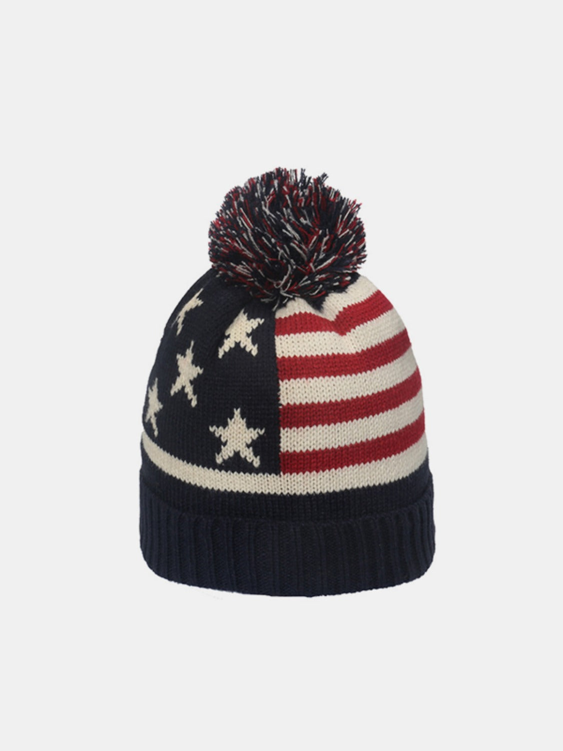 Roll Rim Flag Knit Hat