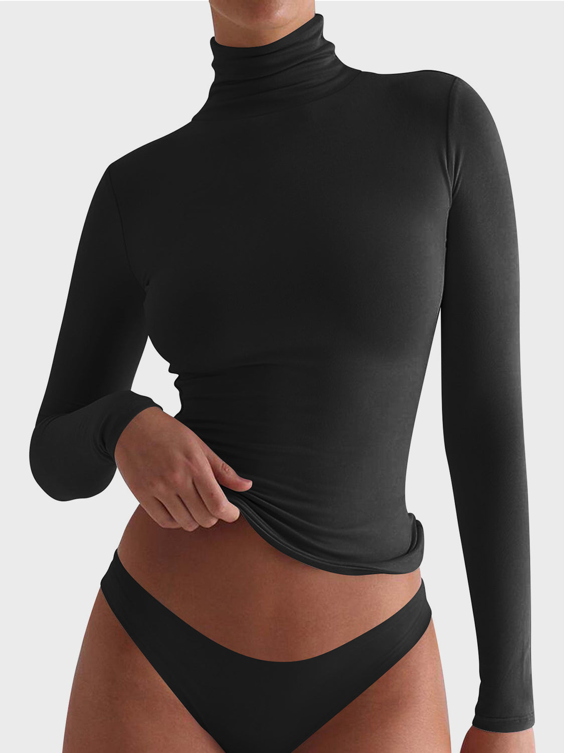 Turtleneck Long Sleeve Tee