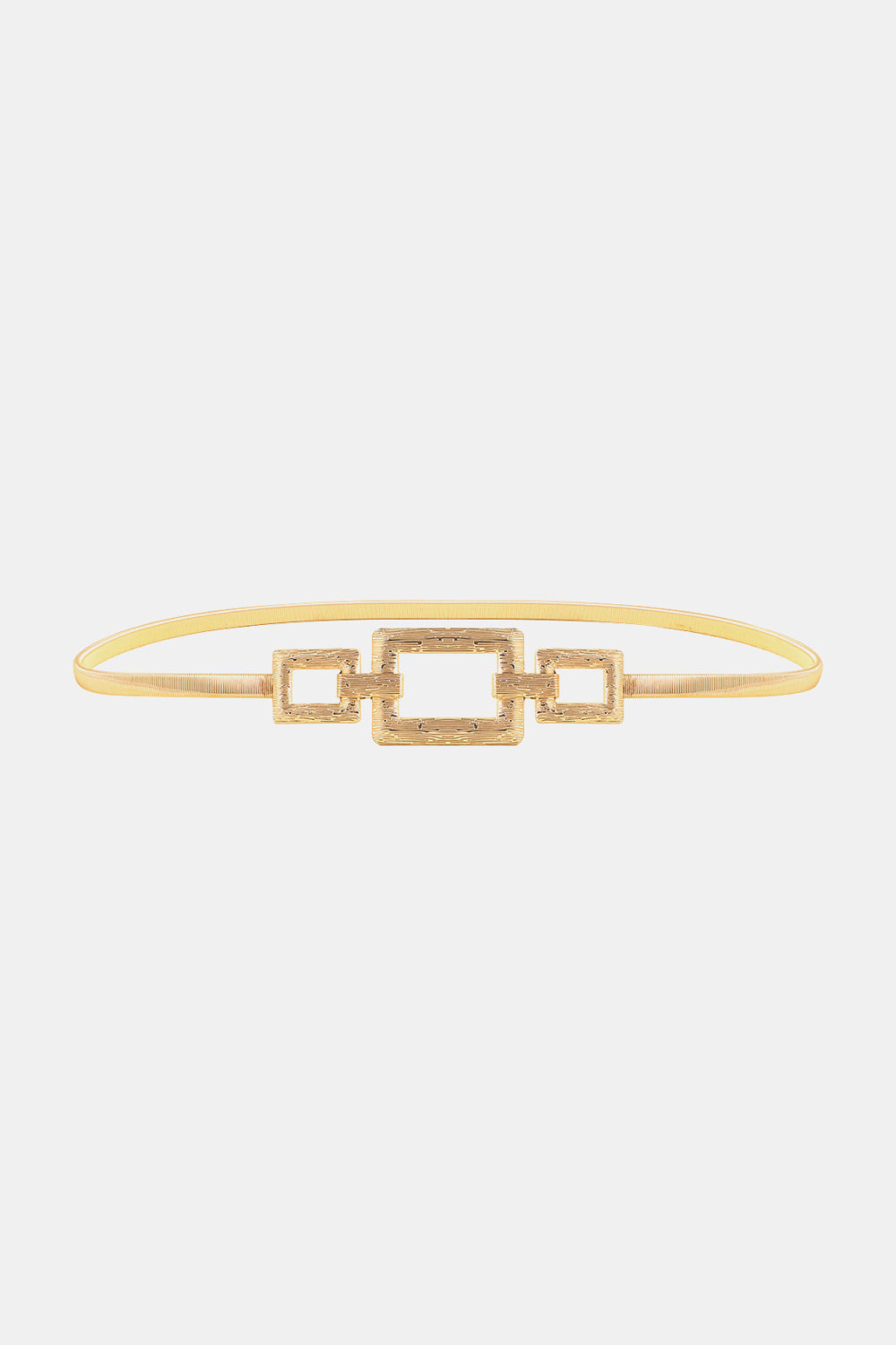 Square Gold Color Buckle Iron Belt