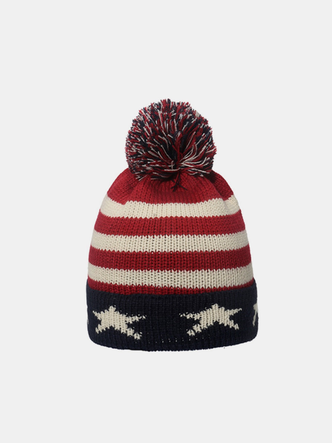 Roll Rim Flag Knit Hat