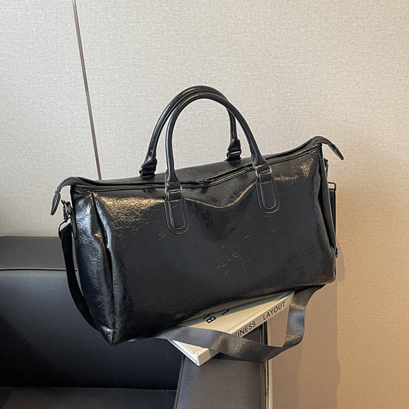 Faux Leather Oversize Travel Bag