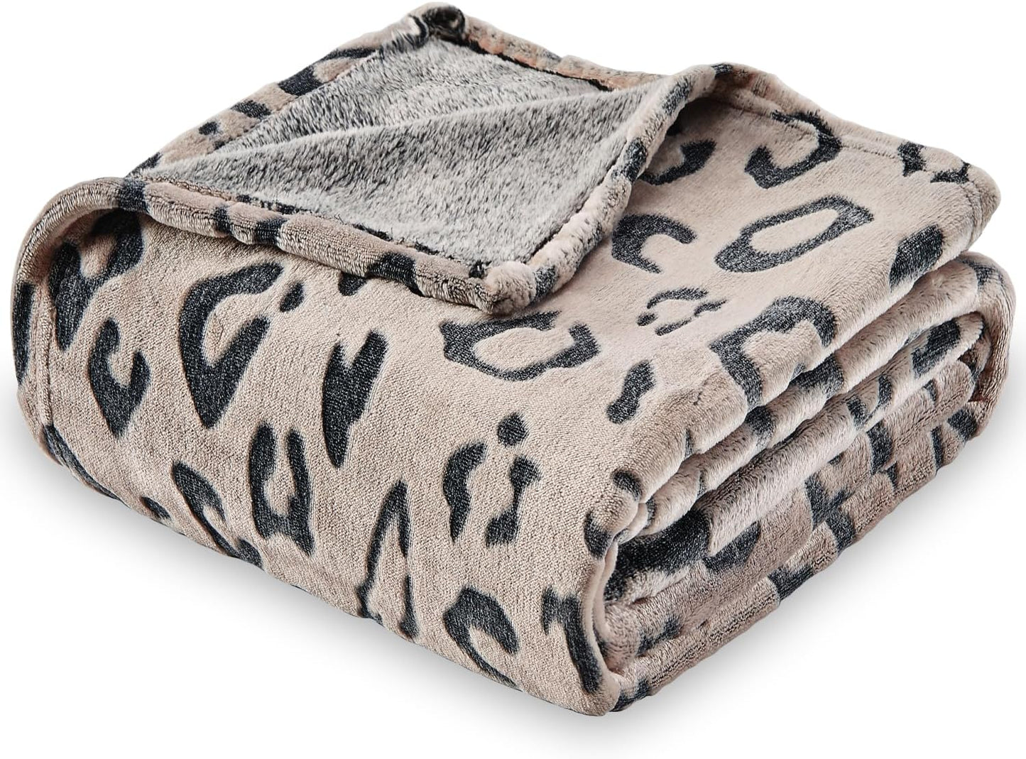 Cheetah Print Flannel Fleece Throw Blanket