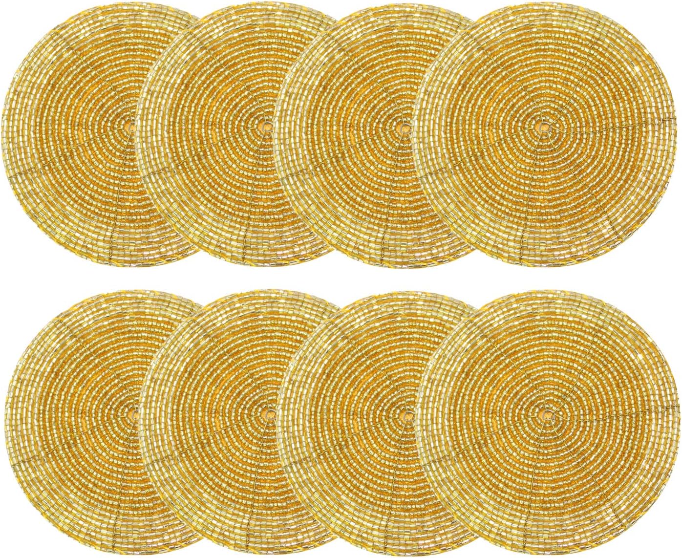 Handmade Beaded Coasters – Set of 8