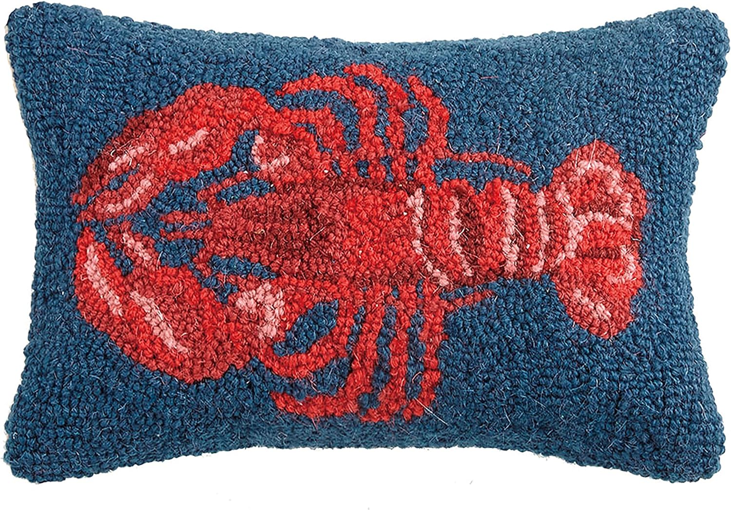 Hand-Hooked Wool Lobster 8X12 Throw Pillow