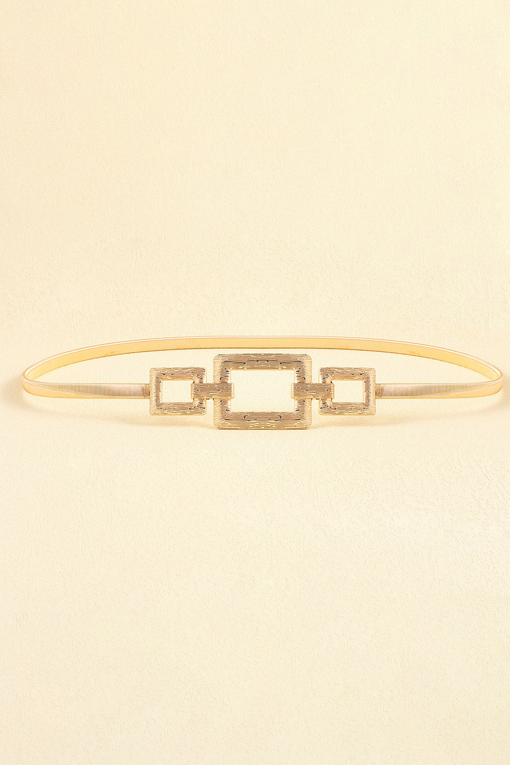 Square Gold Color Buckle Iron Belt