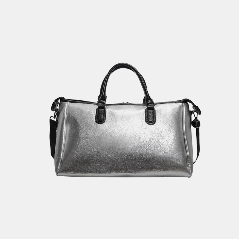 Faux Leather Oversize Travel Bag